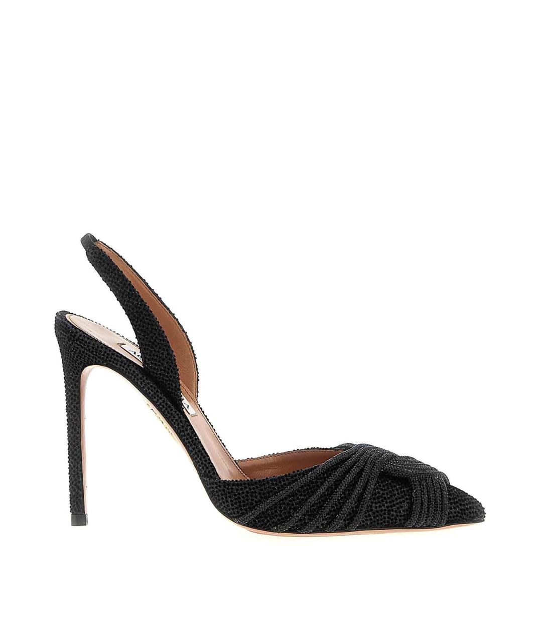AQUAZZURA Черные кожаные туфли, фото 1