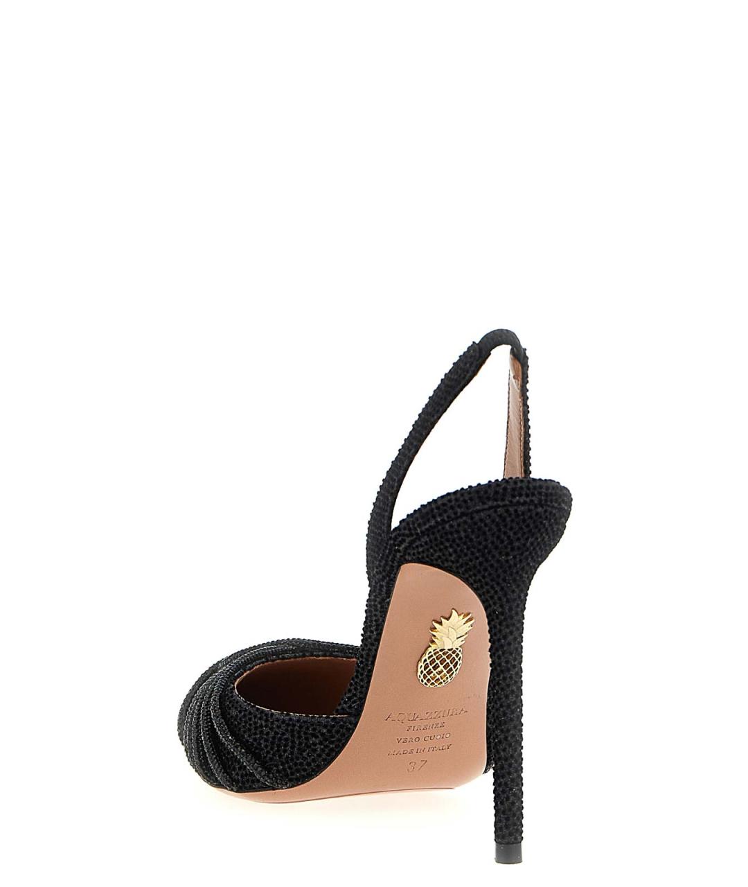AQUAZZURA Черные кожаные туфли, фото 3
