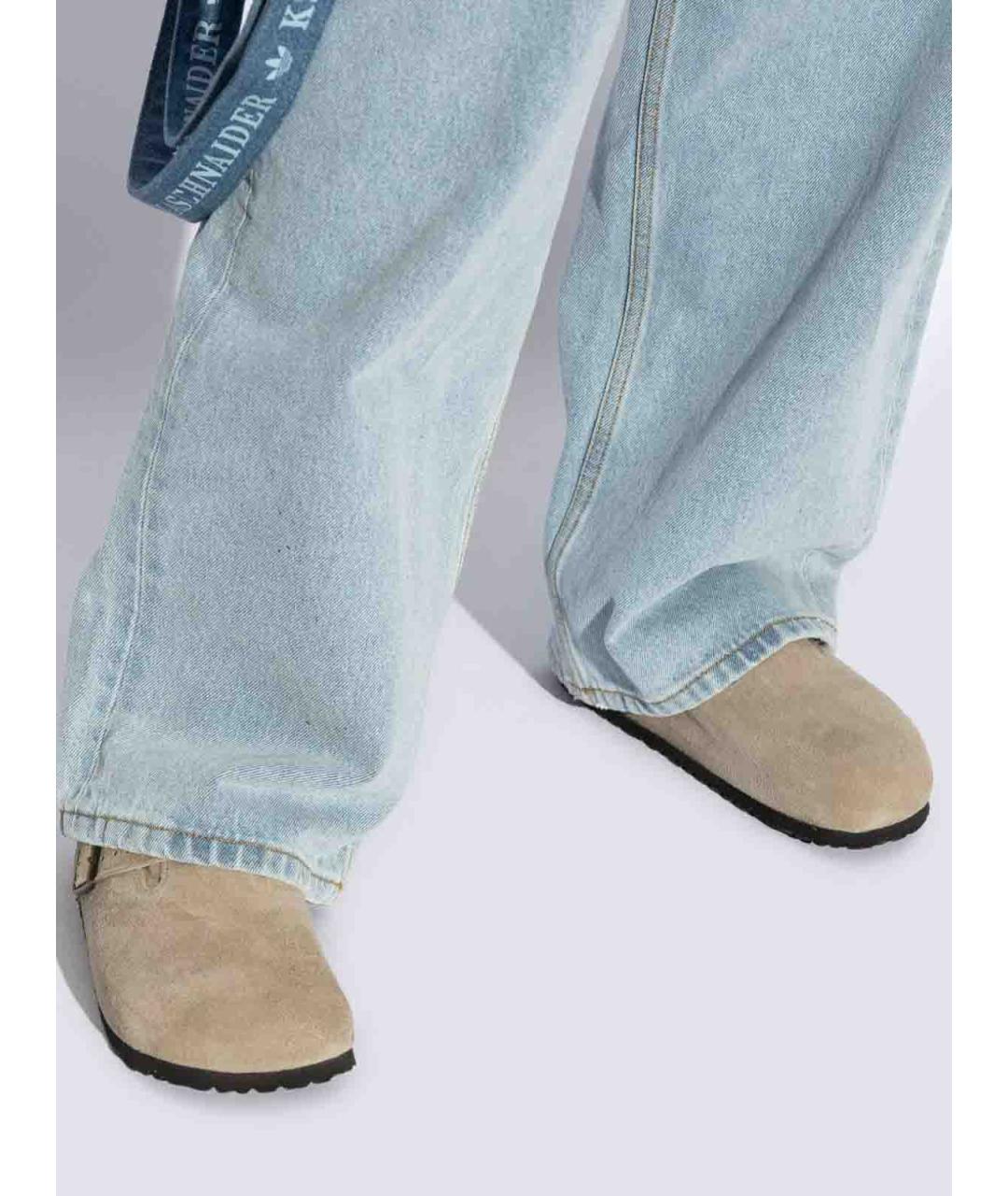 BIRKENSTOCK Бежевые замшевые сабо, фото 3