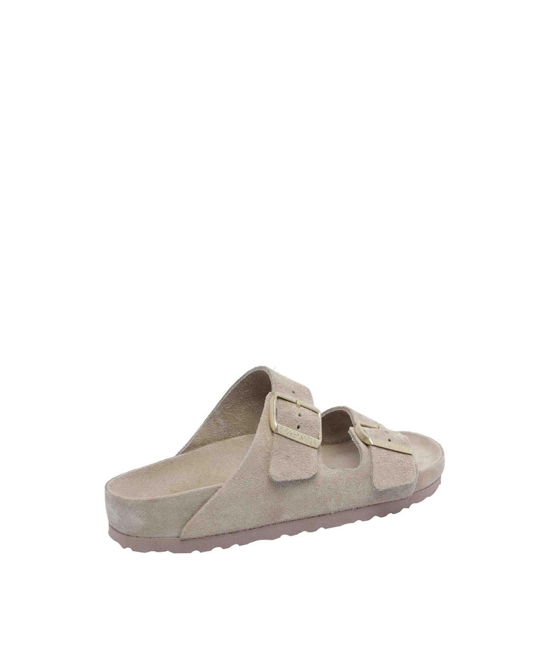 BIRKENSTOCK Бежевые замшевые сандалии, фото 3