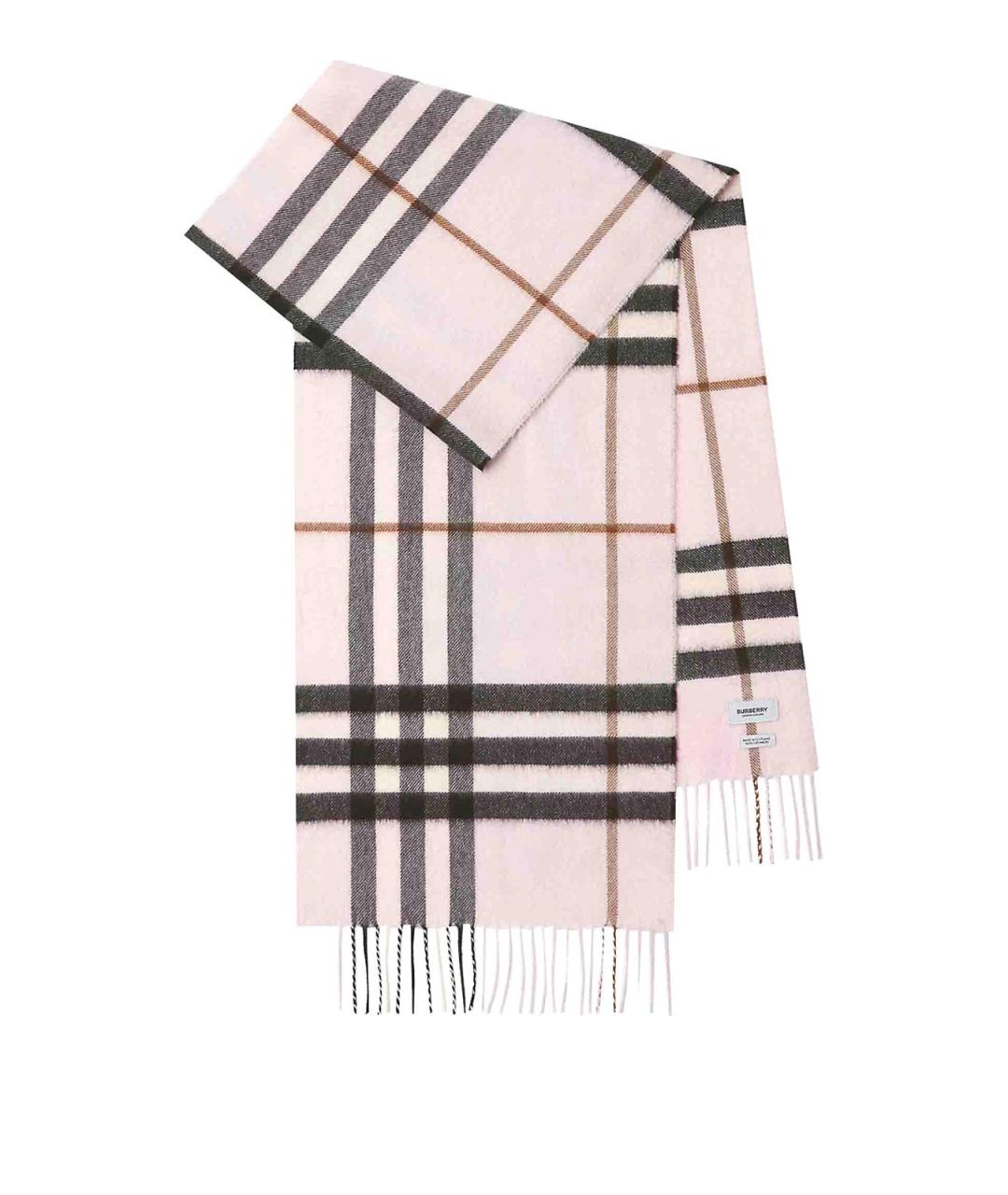 BURBERRY Розовый кашемировый шарф, фото 1
