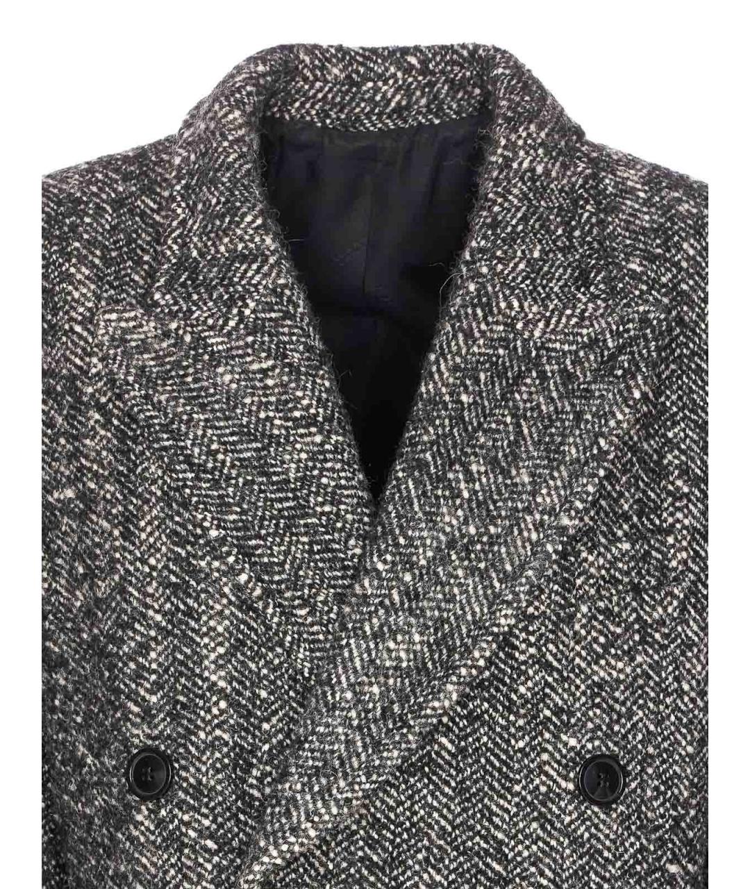 ISABEL MARANT Серое шерстяное пальто, фото 4