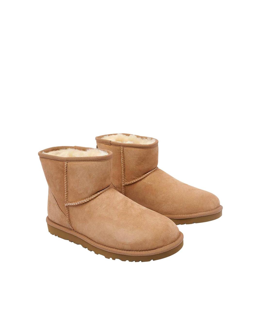 UGG Бежевые замшевые высокие ботинки, фото 2