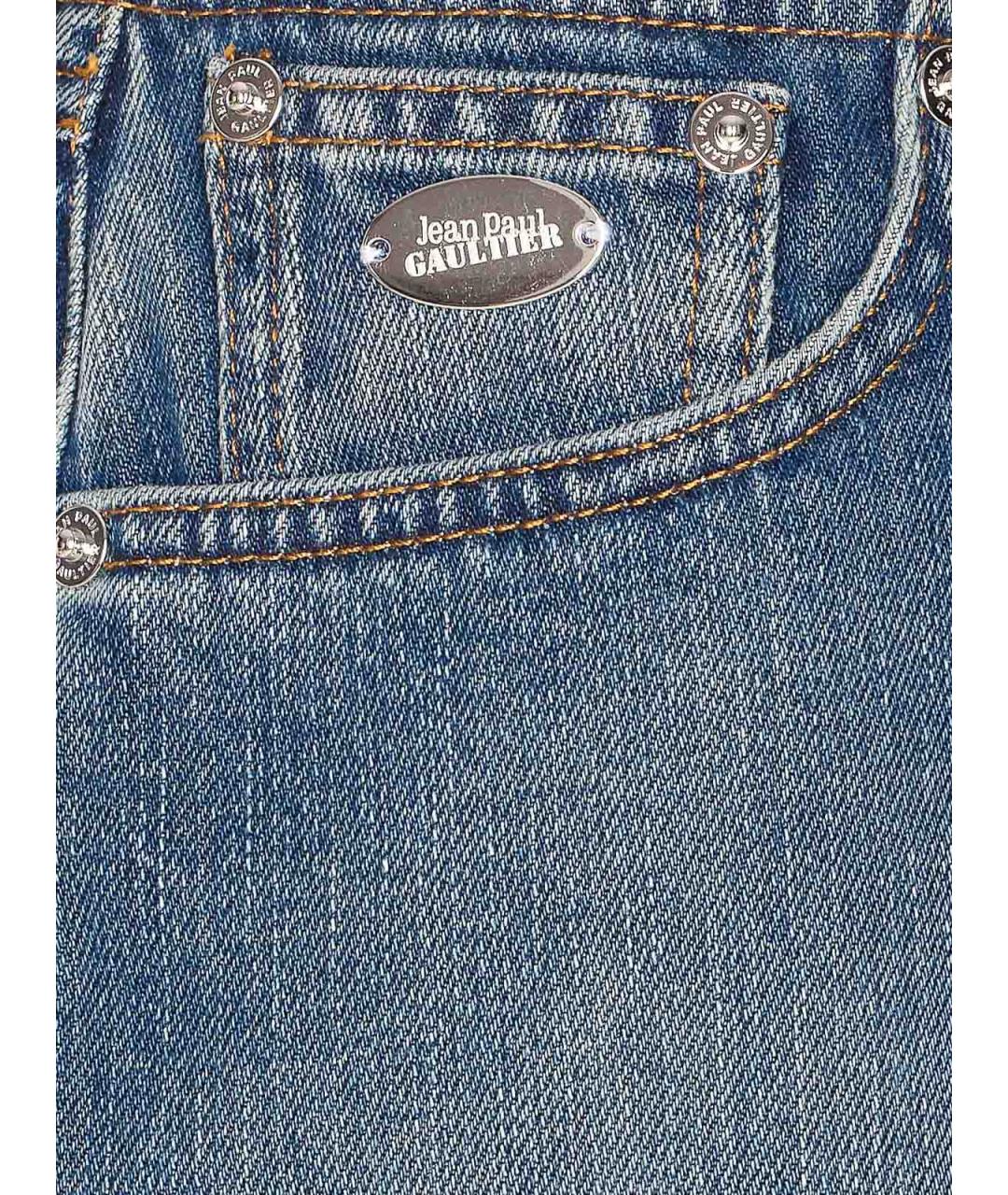 JEAN PAUL GAULTIER Синяя полиэстеровая юбка миди, фото 3