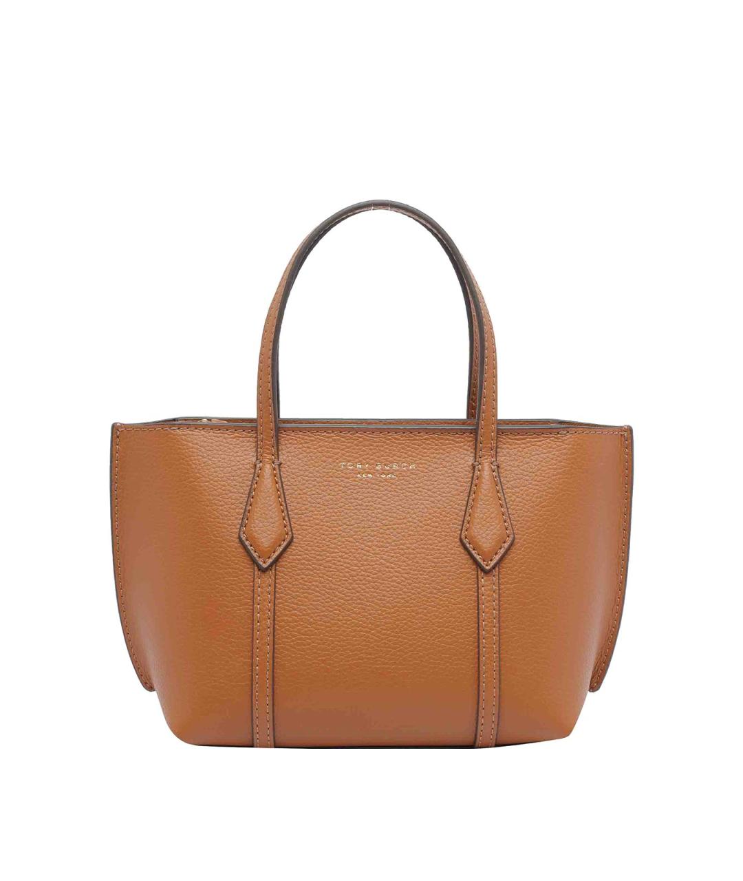 TORY BURCH Коричневая кожаная сумка тоут, фото 1