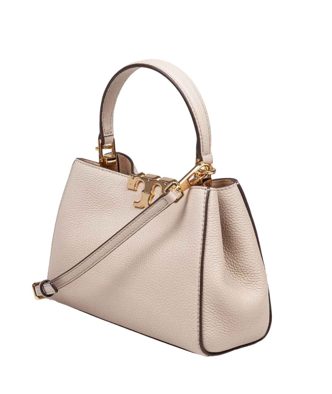 TORY BURCH Бежевая кожаная сумка через плечо, фото 3