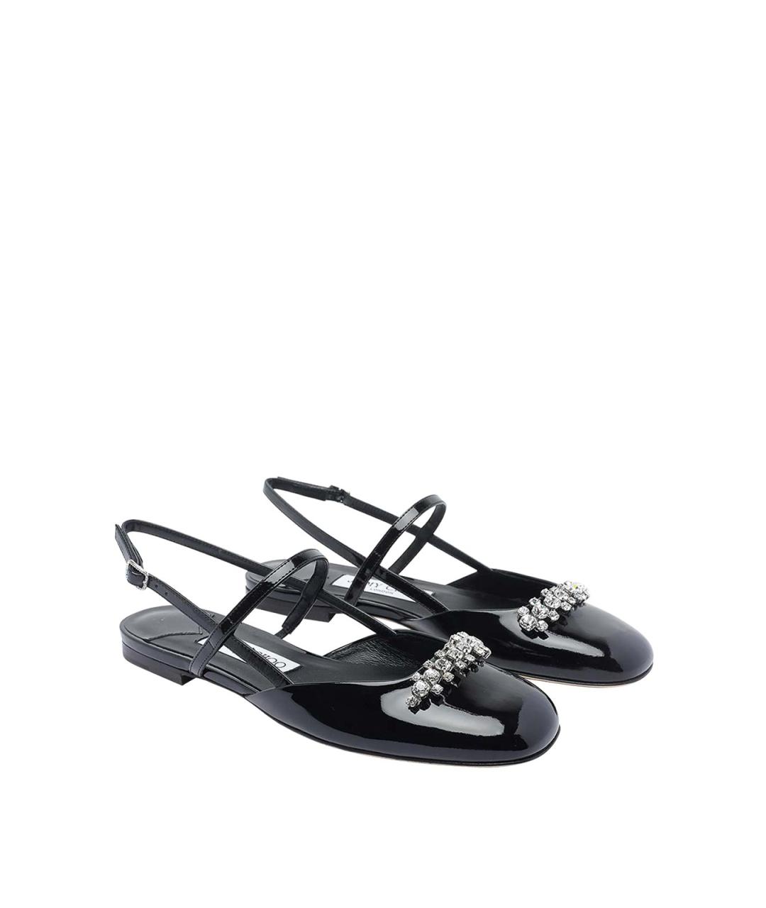 JIMMY CHOO Черные кожаные балетки, фото 2