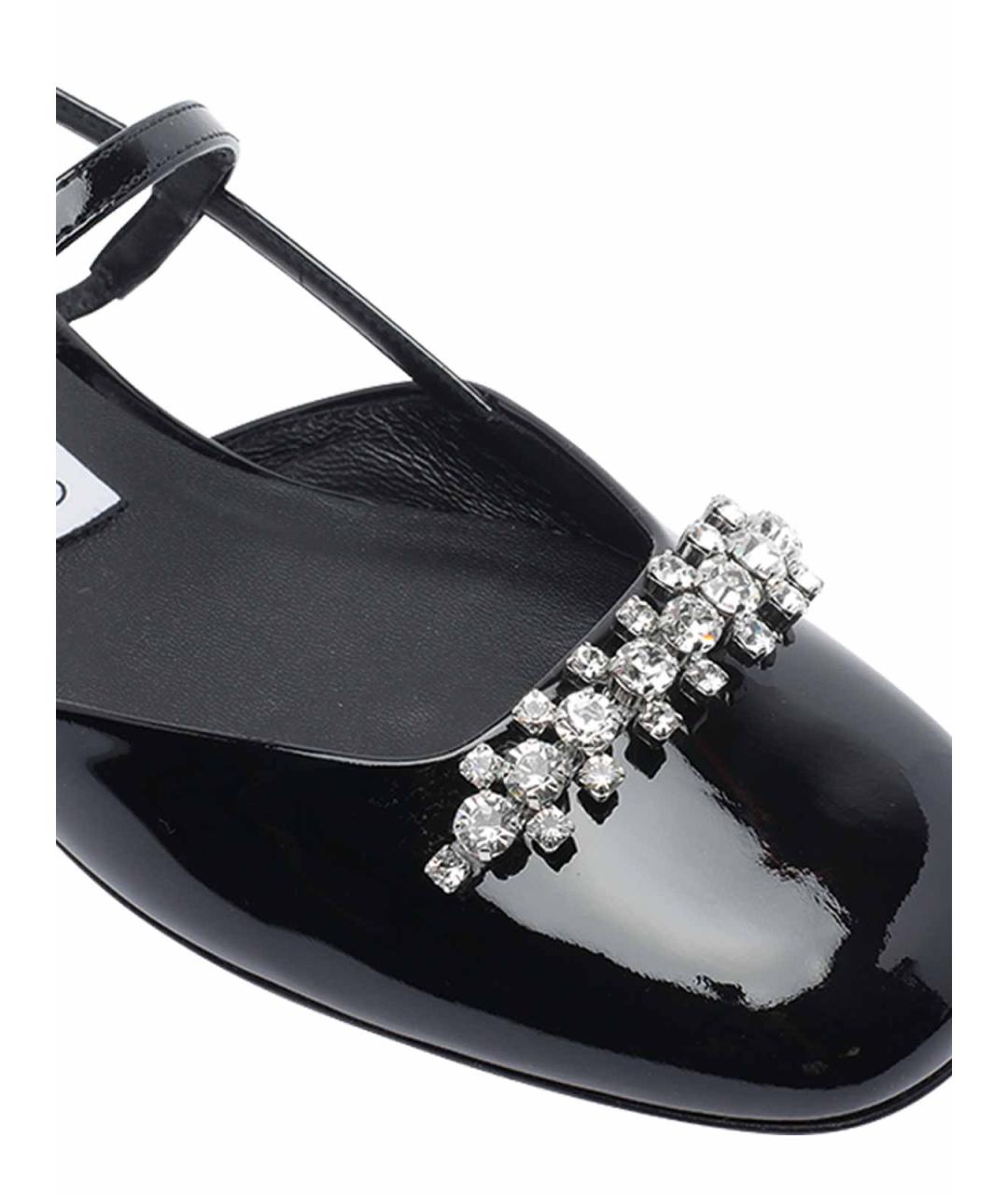 JIMMY CHOO Черные кожаные балетки, фото 4