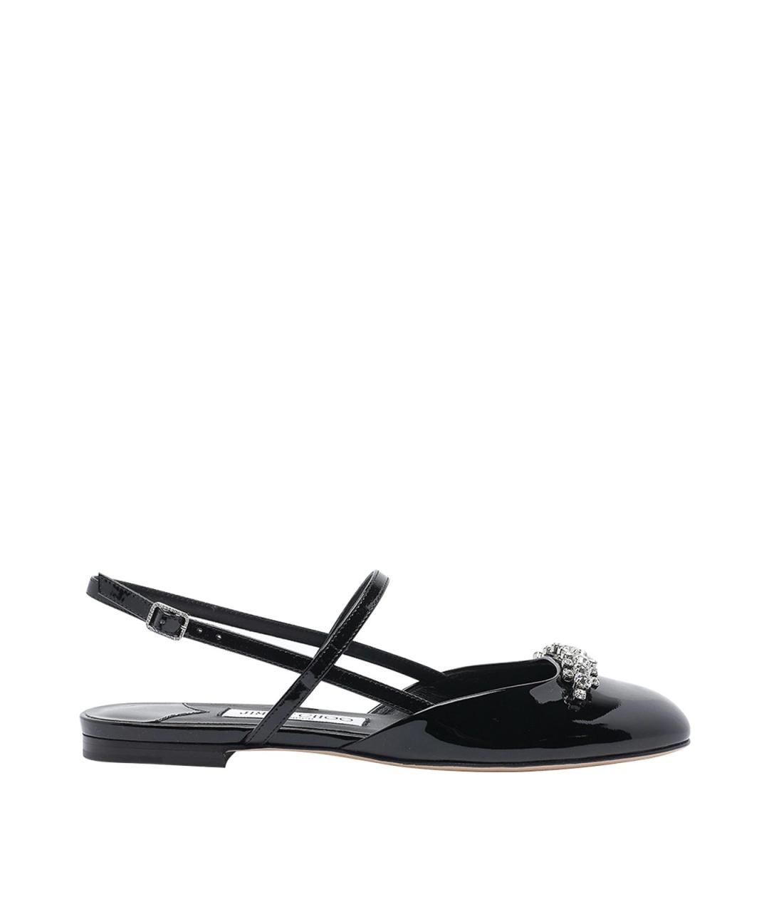 JIMMY CHOO Черные кожаные балетки, фото 1