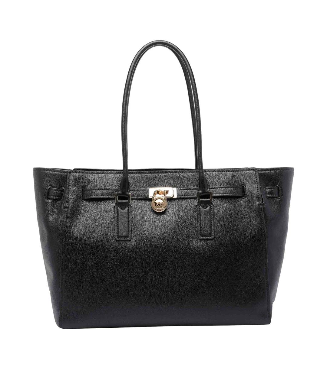 MICHAEL MICHAEL KORS Черная кожаная сумка тоут, фото 1