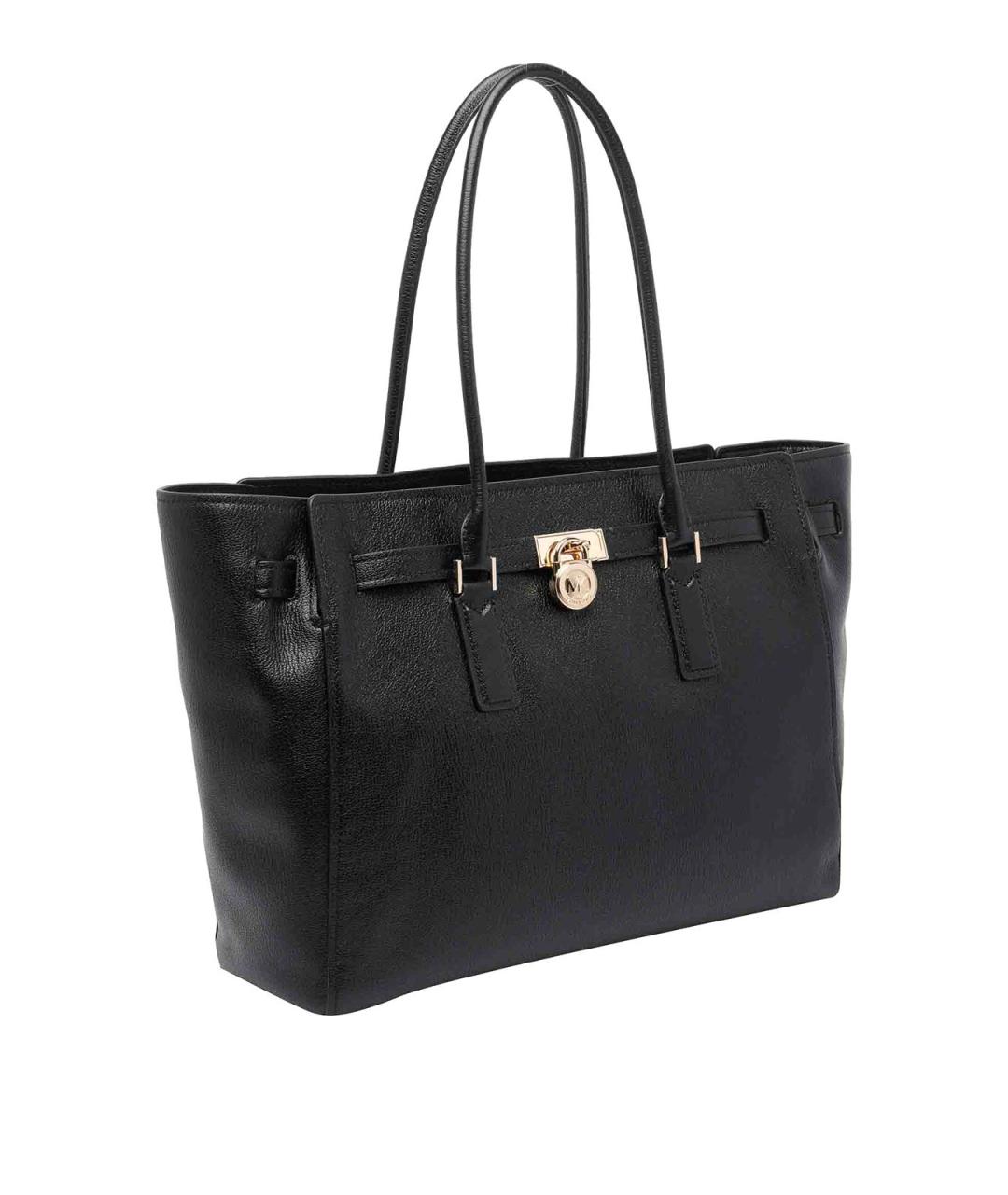MICHAEL MICHAEL KORS Черная кожаная сумка тоут, фото 2