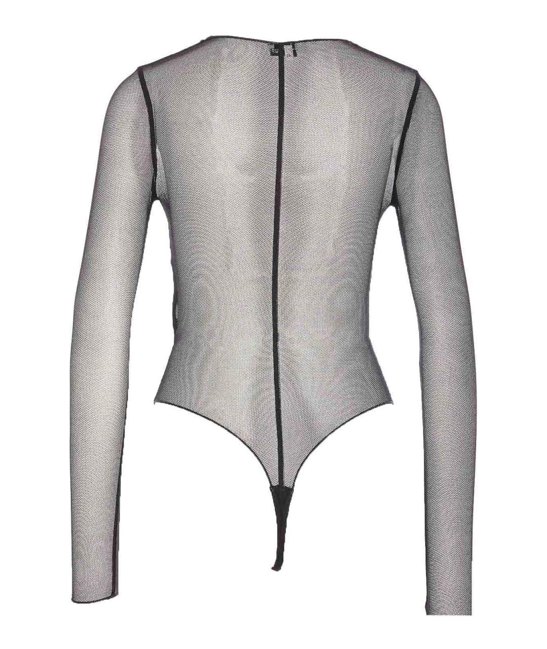 ELISABETTA FRANCHI Черное полиамидовое боди, фото 2