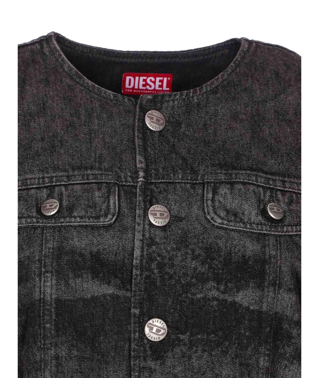 DIESEL Черная хлопковая куртка, фото 4