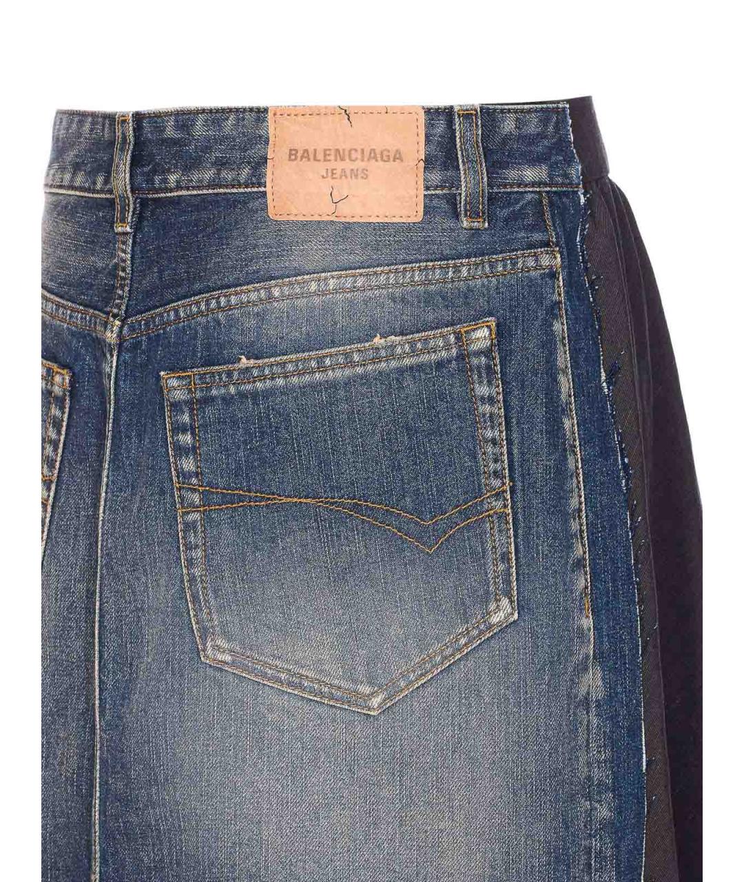 BALENCIAGA Мульти льняная юбка миди, фото 3