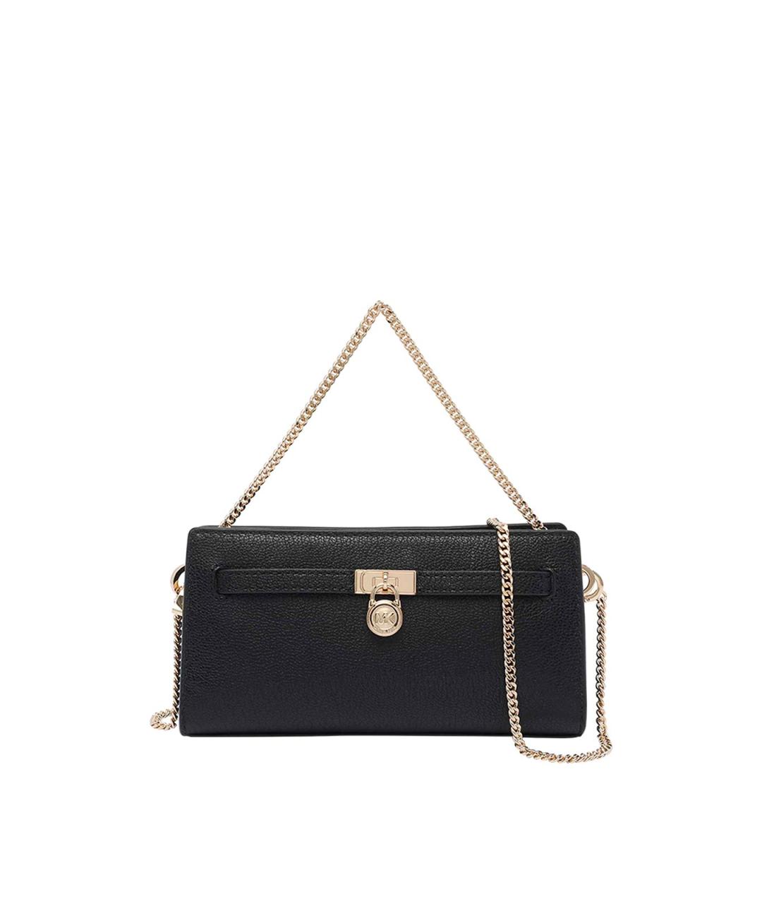 MICHAEL MICHAEL KORS Черная кожаная сумка через плечо, фото 1