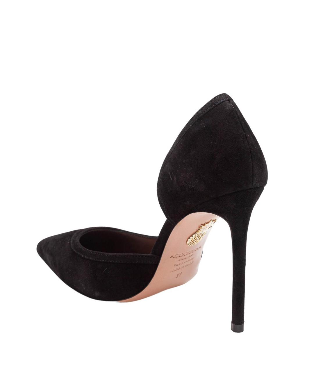 AQUAZZURA Черные кожаные туфли, фото 4