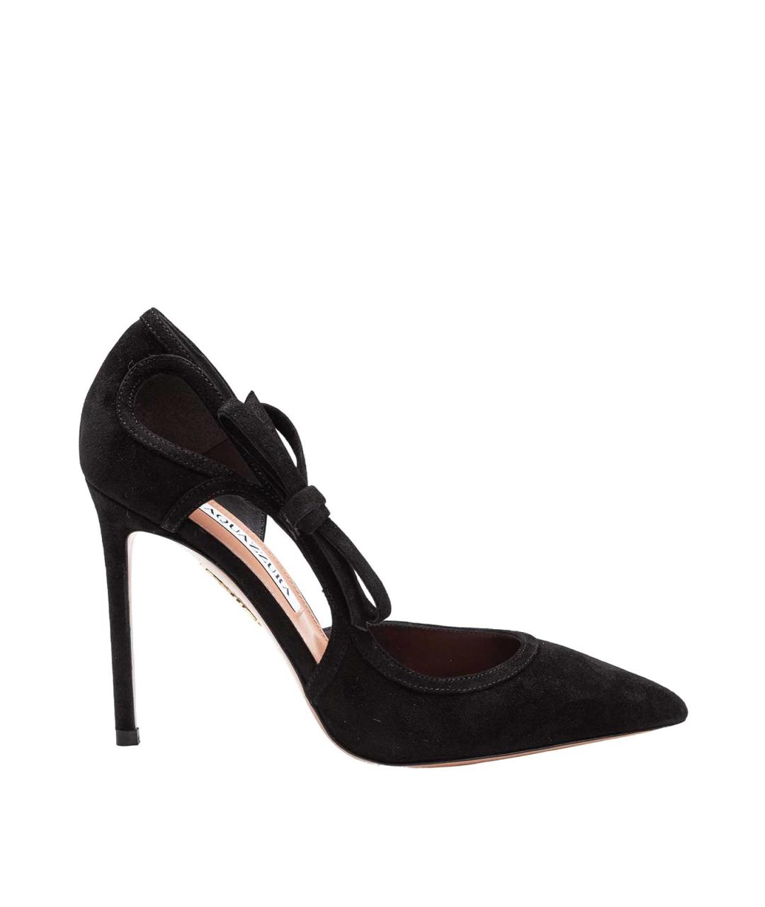 AQUAZZURA Черные кожаные туфли, фото 1