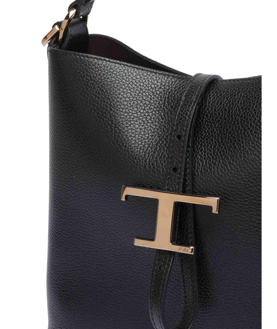 TOD'S Черная кожаная сумка через плечо, фото 4