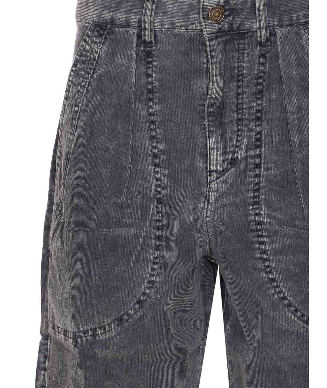 ISABEL MARANT Черные хлопковые брюки широкие, фото 4