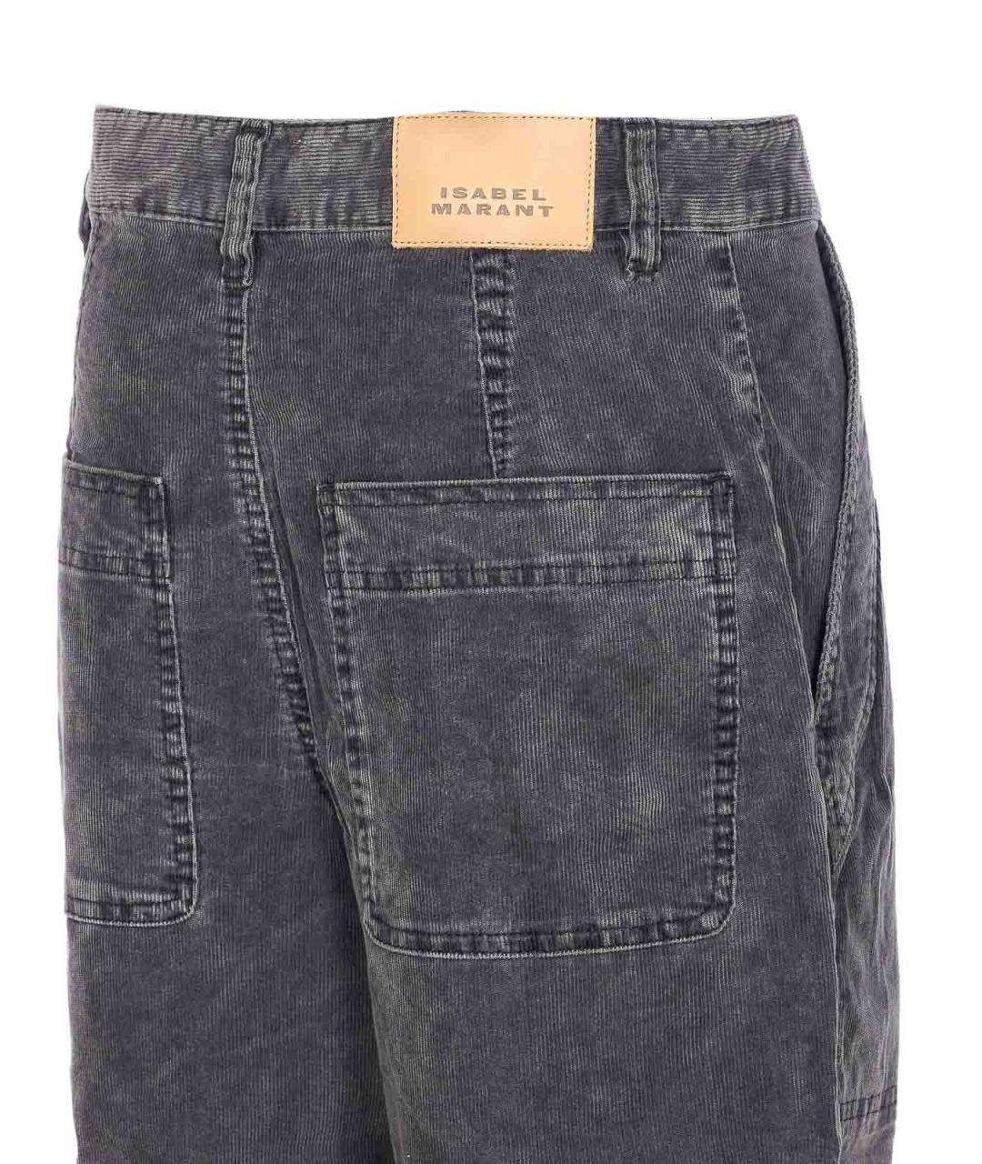 ISABEL MARANT Черные хлопковые брюки широкие, фото 3