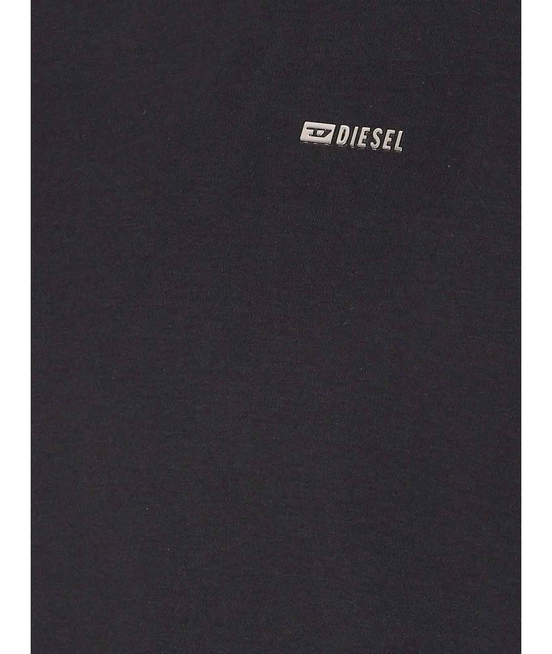 DIESEL Черная хлопковая футболка, фото 3