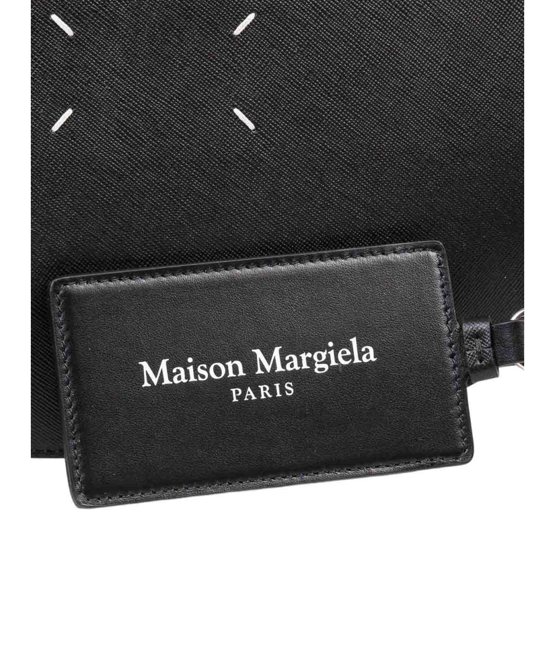 MAISON MARGIELA Черная кожаная сумка через плечо, фото 5