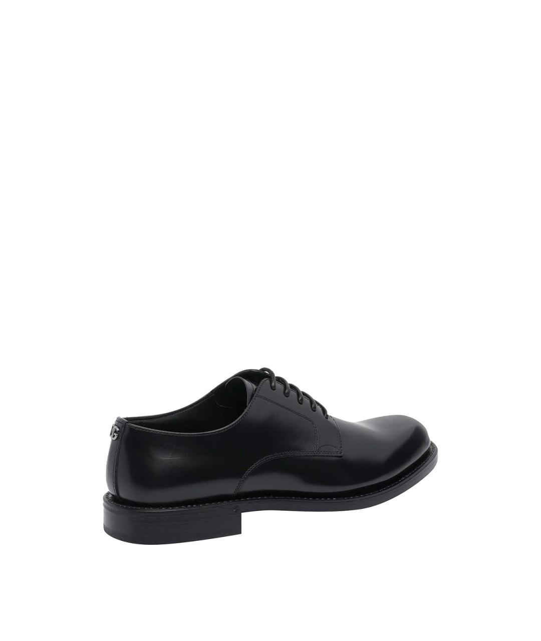 DOLCE&GABBANA Черные кожаные туфли, фото 3