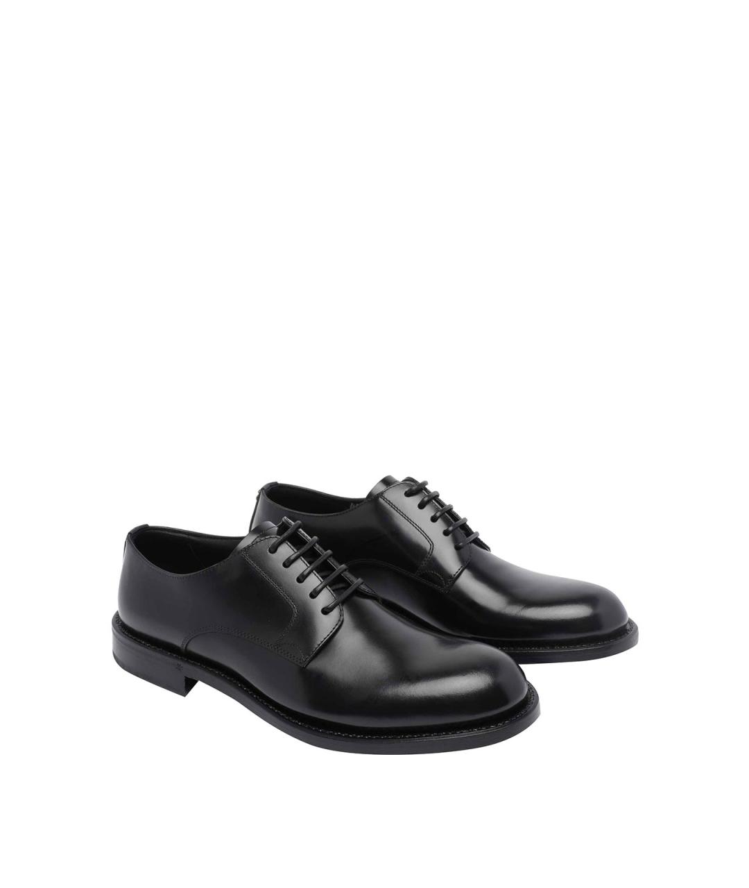 DOLCE&GABBANA Черные кожаные туфли, фото 2