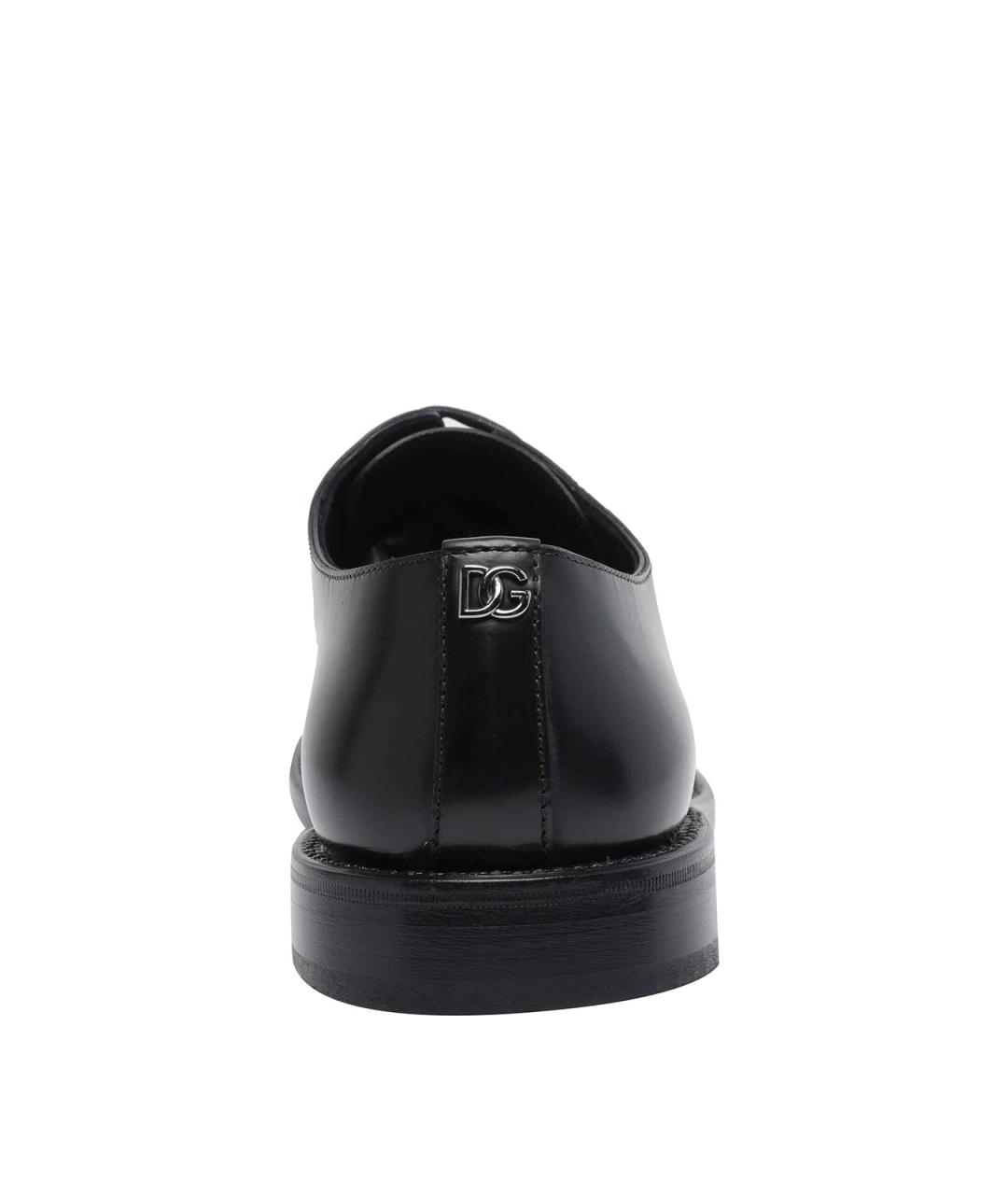 DOLCE&GABBANA Черные кожаные туфли, фото 4