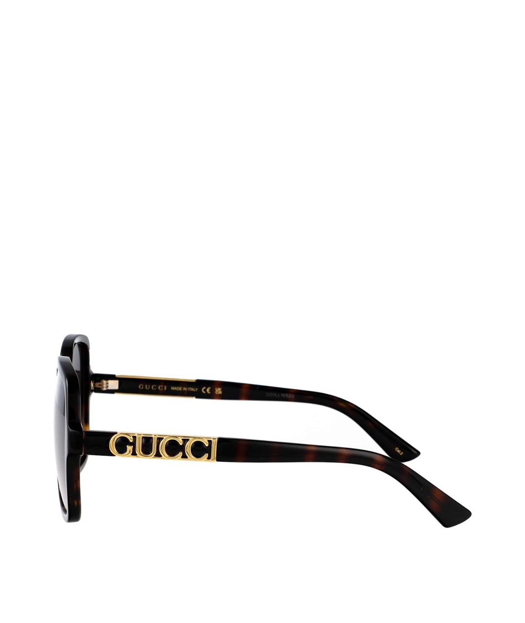 GUCCI Коричневые солнцезащитные очки, фото 3