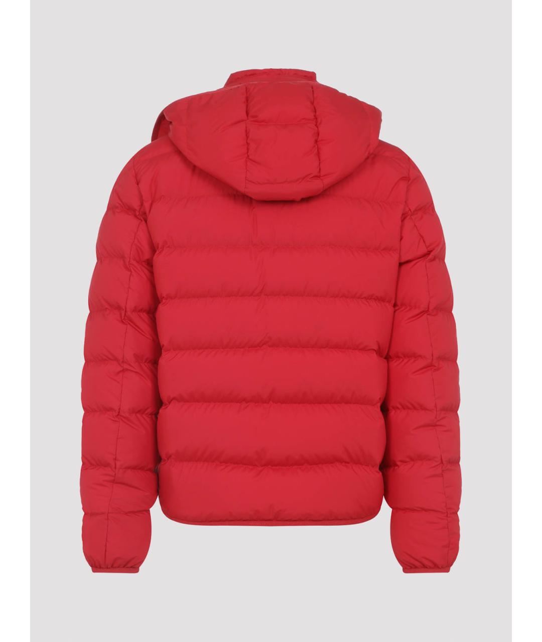 MONCLER Красная полиэстеровая куртка, фото 2
