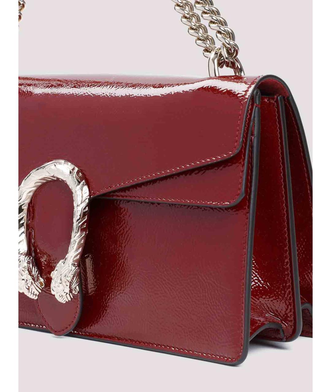 GUCCI Красная сумка через плечо из лакированной кожи, фото 3