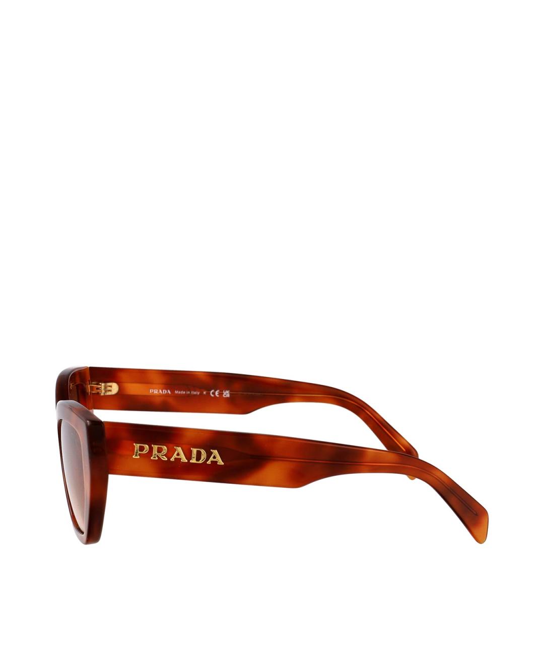 PRADA Коричневые солнцезащитные очки, фото 3