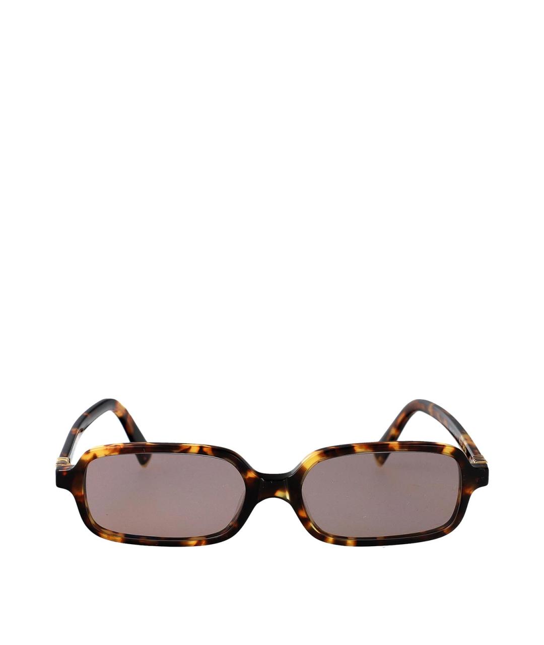 MIU MIU Коричневые пластиковые солнцезащитные очки, фото 1