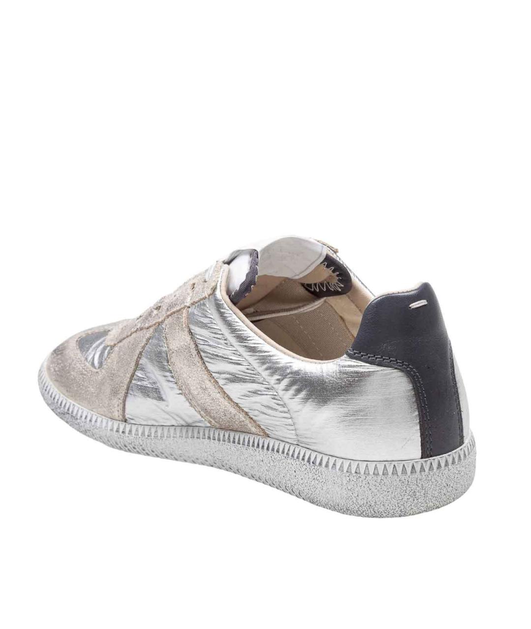 MAISON MARGIELA Золотые кожаные кроссовки, фото 4