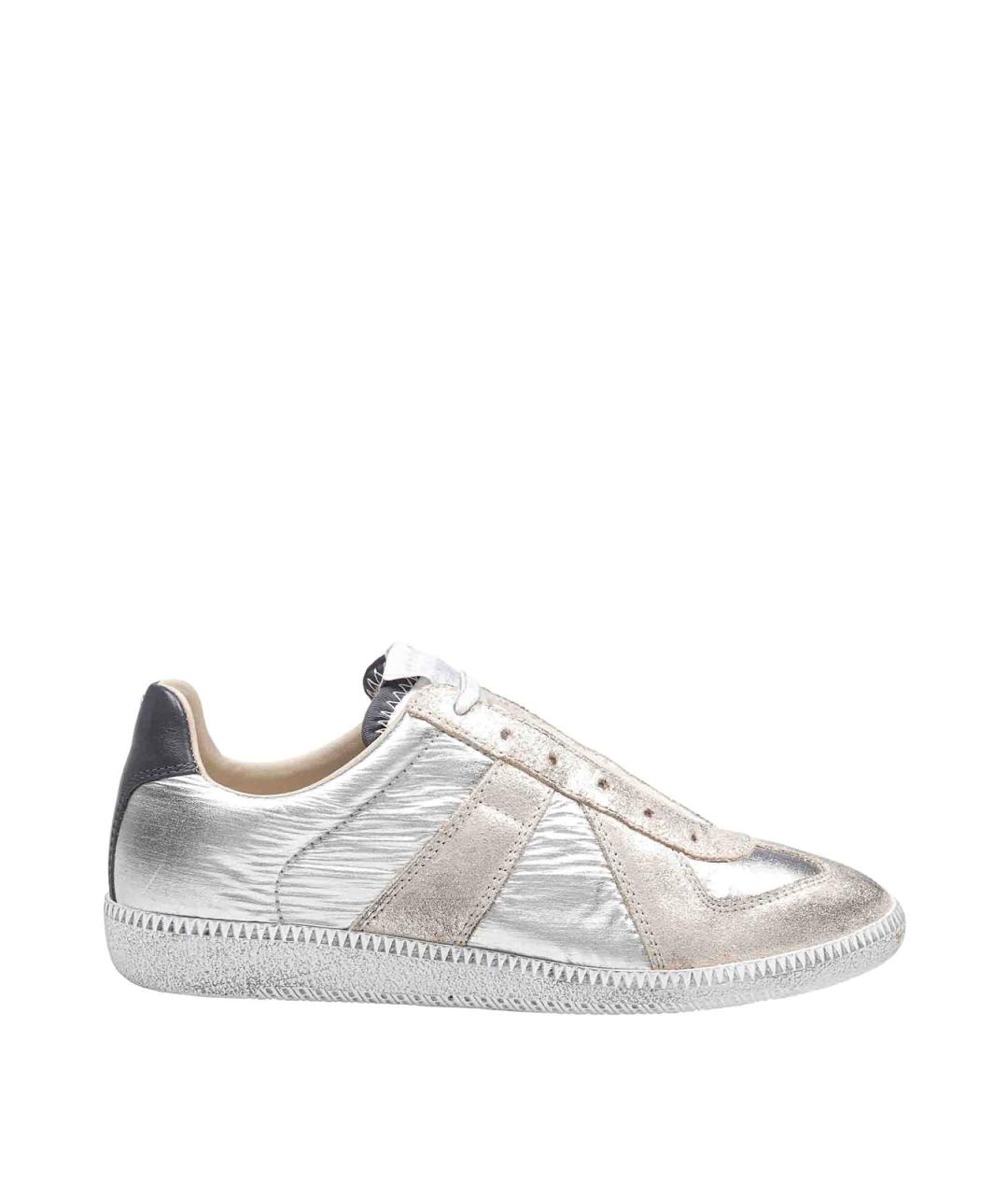 MAISON MARGIELA Золотые кожаные кроссовки, фото 1