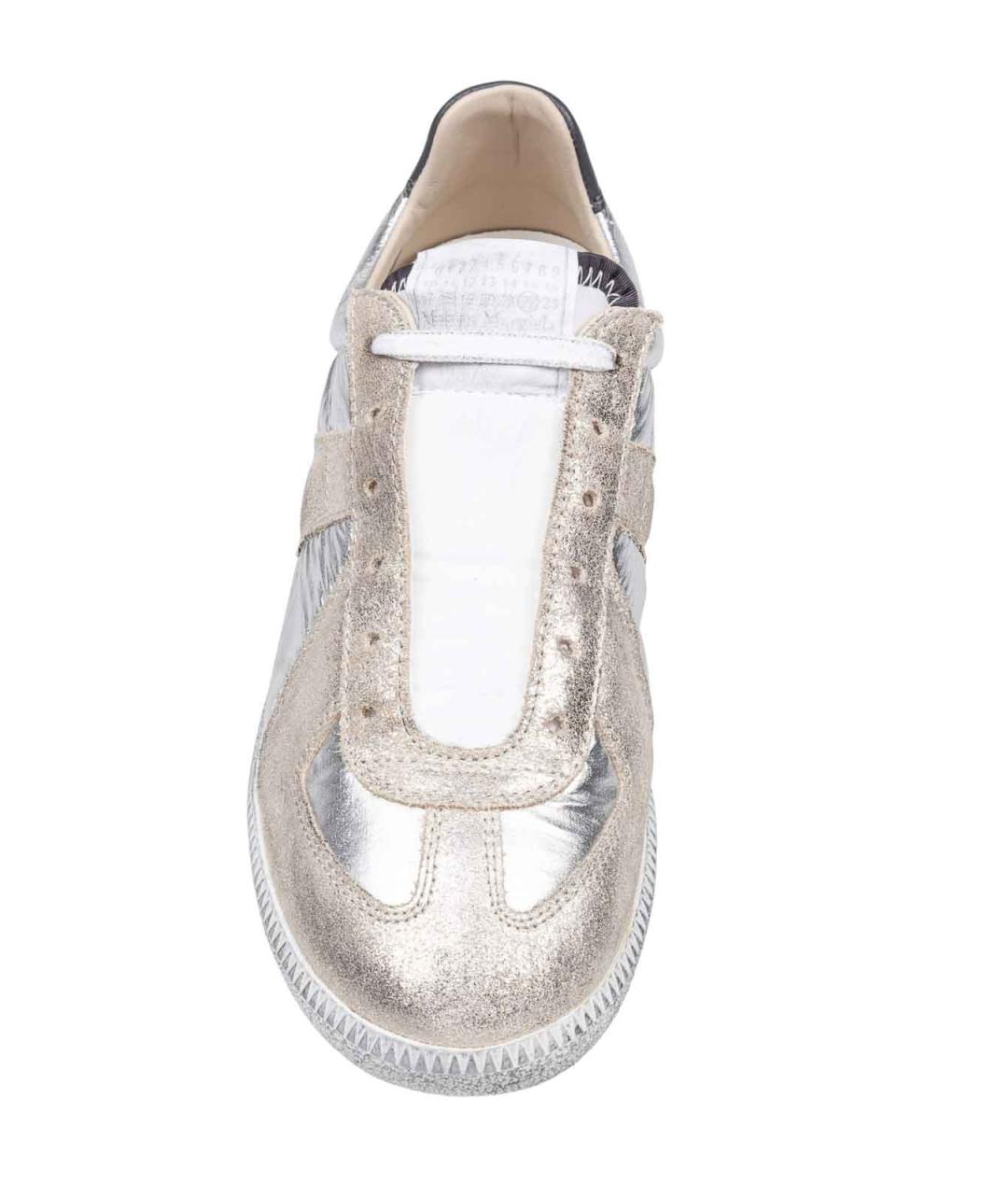 MAISON MARGIELA Золотые кожаные кроссовки, фото 3
