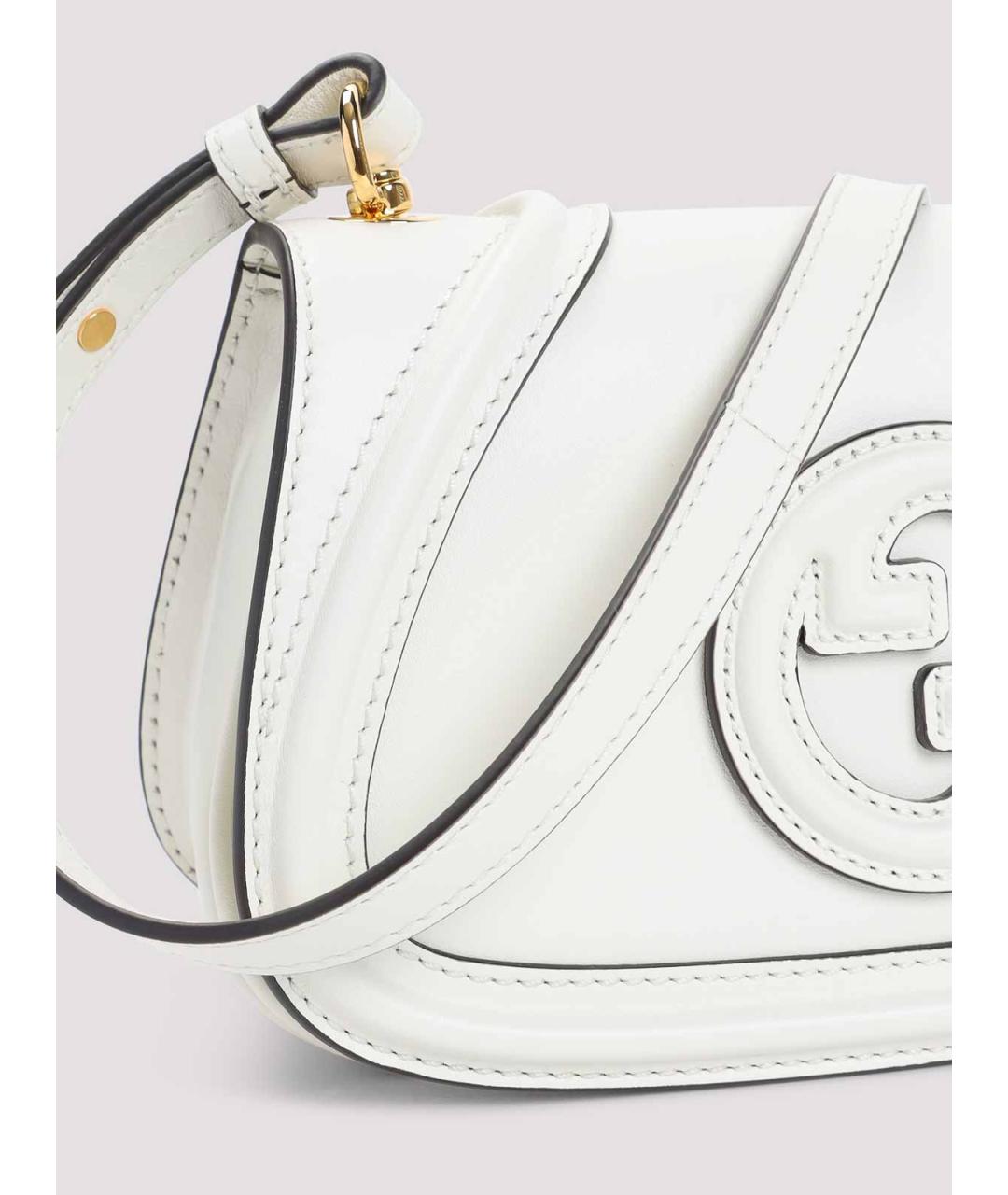GUCCI Белая кожаная сумка через плечо, фото 3