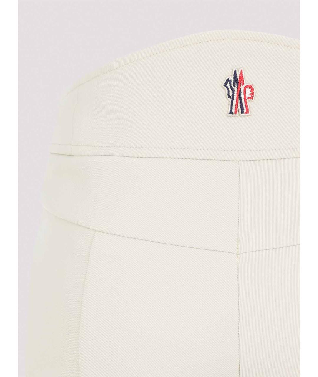 MONCLER Бежевые полиамидовые прямые брюки, фото 4