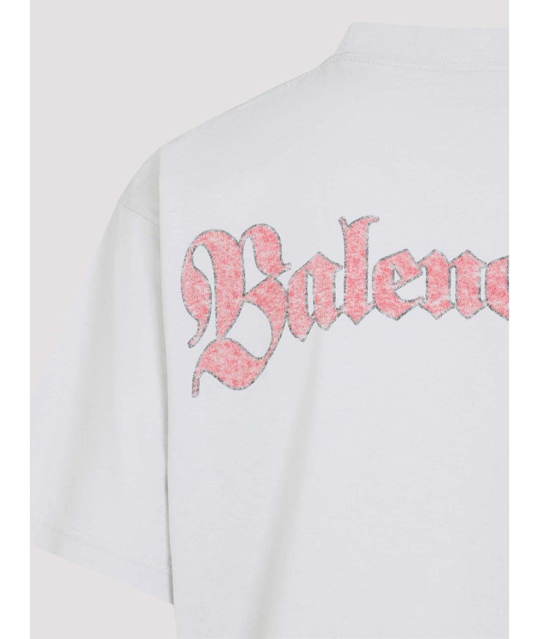 BALENCIAGA Белая хлопковая футболка, фото 3