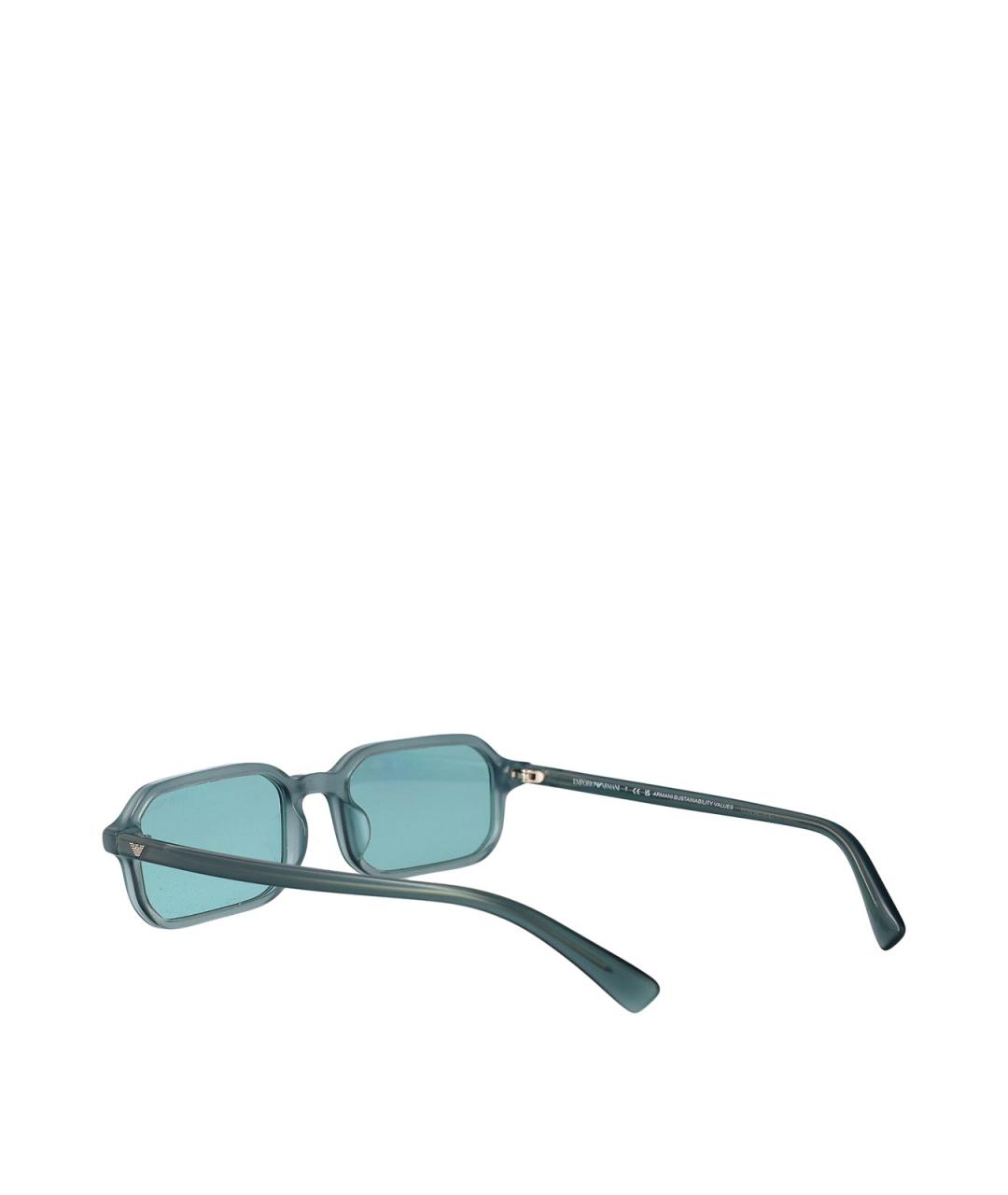 EMPORIO ARMANI Синие пластиковые солнцезащитные очки, фото 4