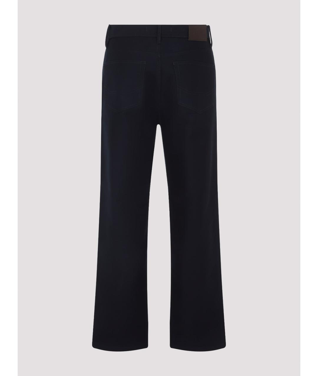 BRIONI Синие хлопковые повседневные брюки, фото 2