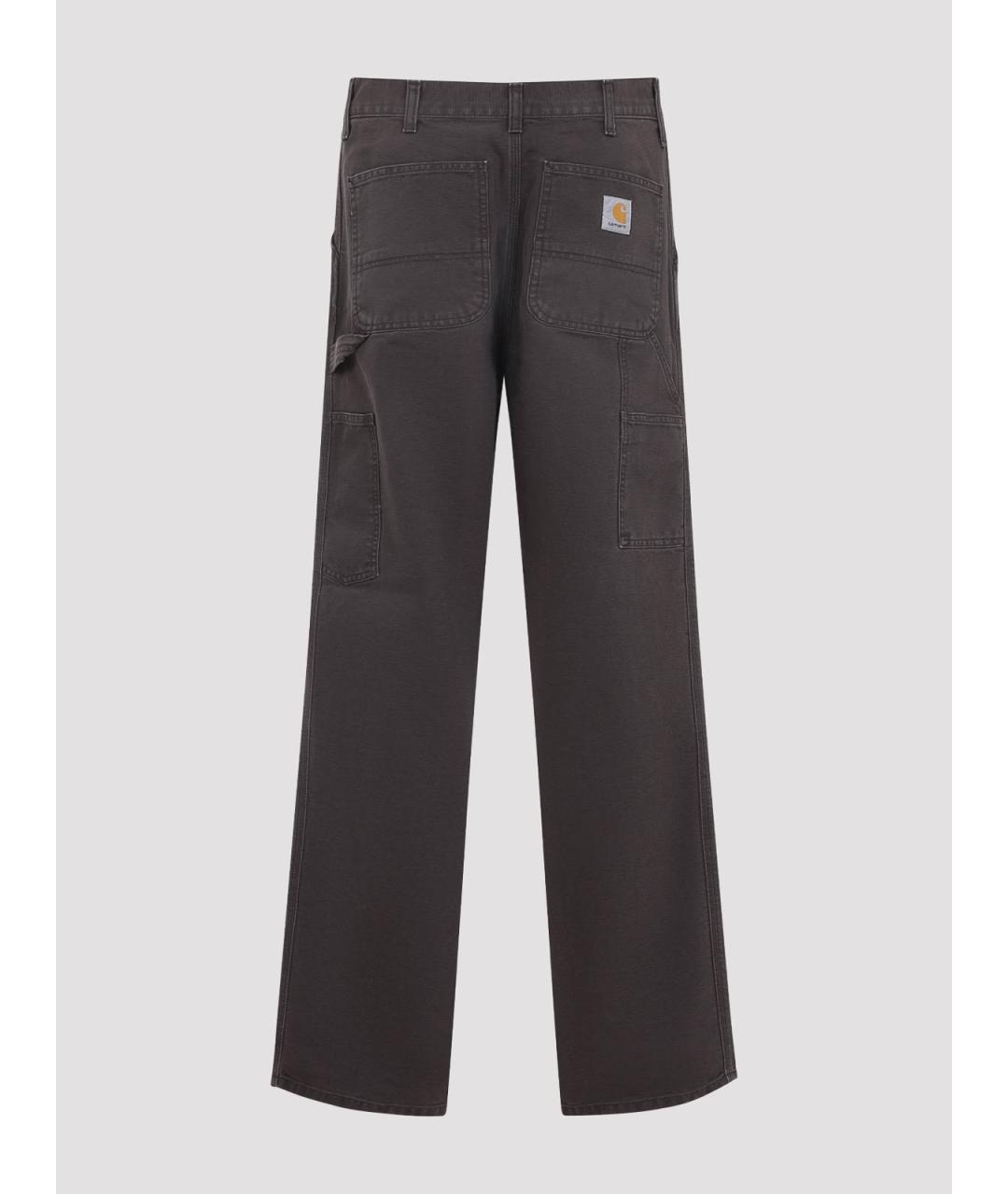 CARHARTT Коричневые хлопковые повседневные брюки, фото 2