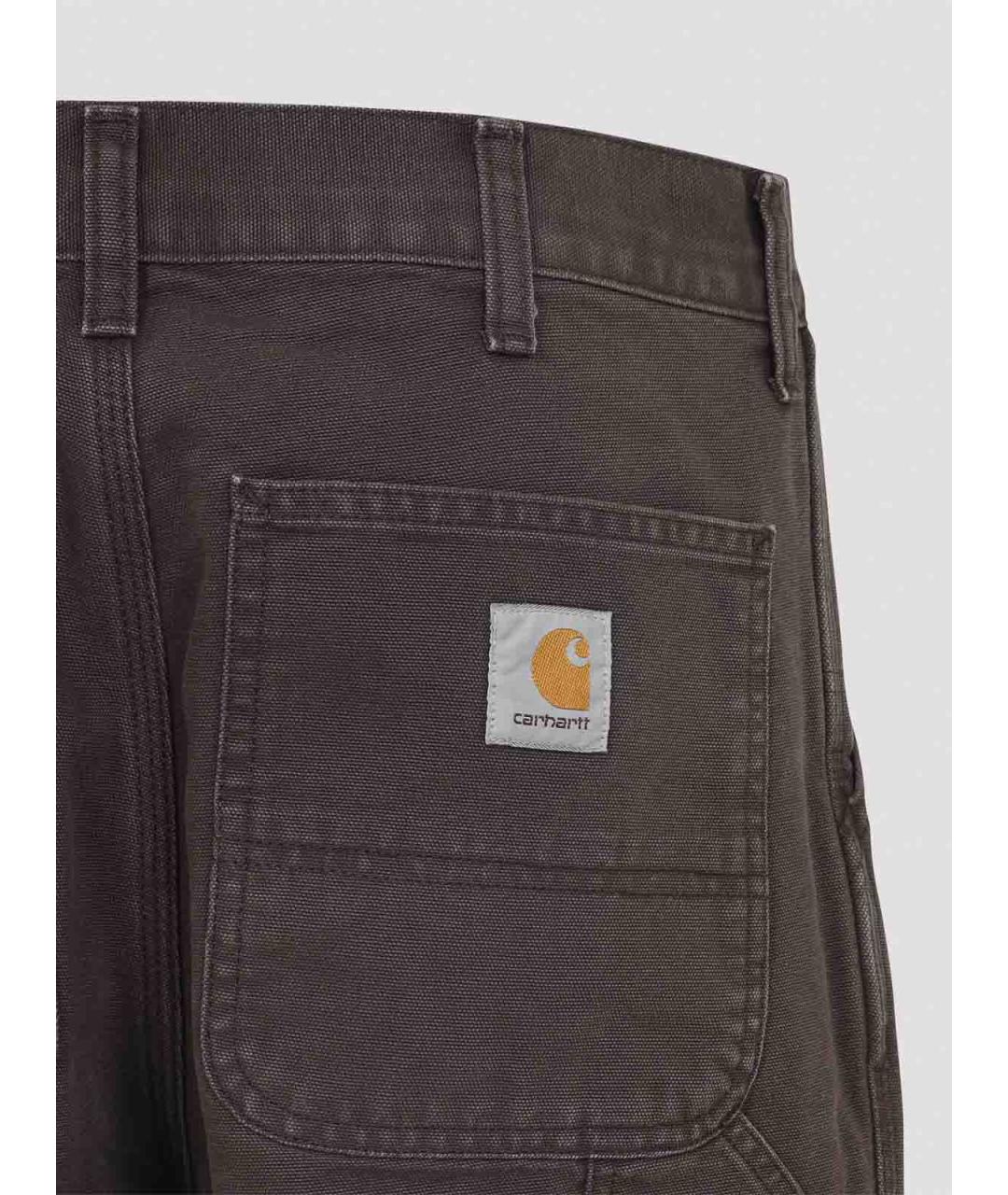 CARHARTT Коричневые хлопковые повседневные брюки, фото 3