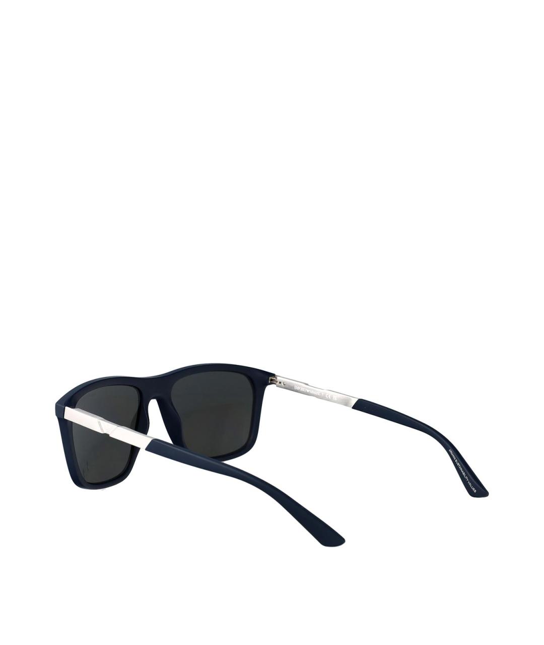 EMPORIO ARMANI Синие пластиковые солнцезащитные очки, фото 4