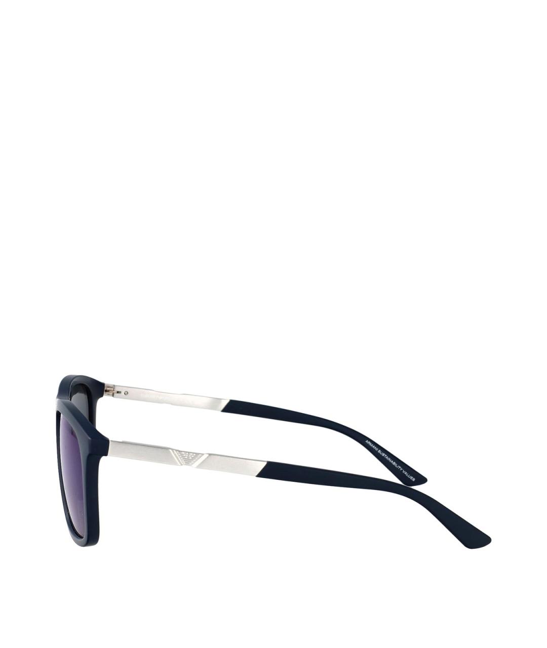 EMPORIO ARMANI Синие пластиковые солнцезащитные очки, фото 3