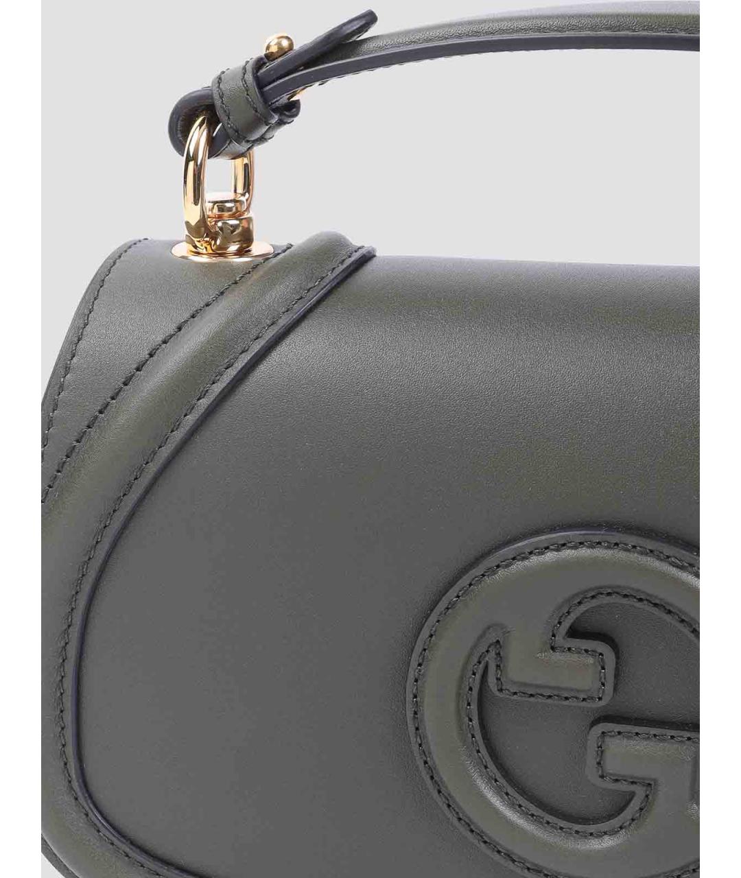 GUCCI Зеленая кожаная сумка через плечо, фото 3