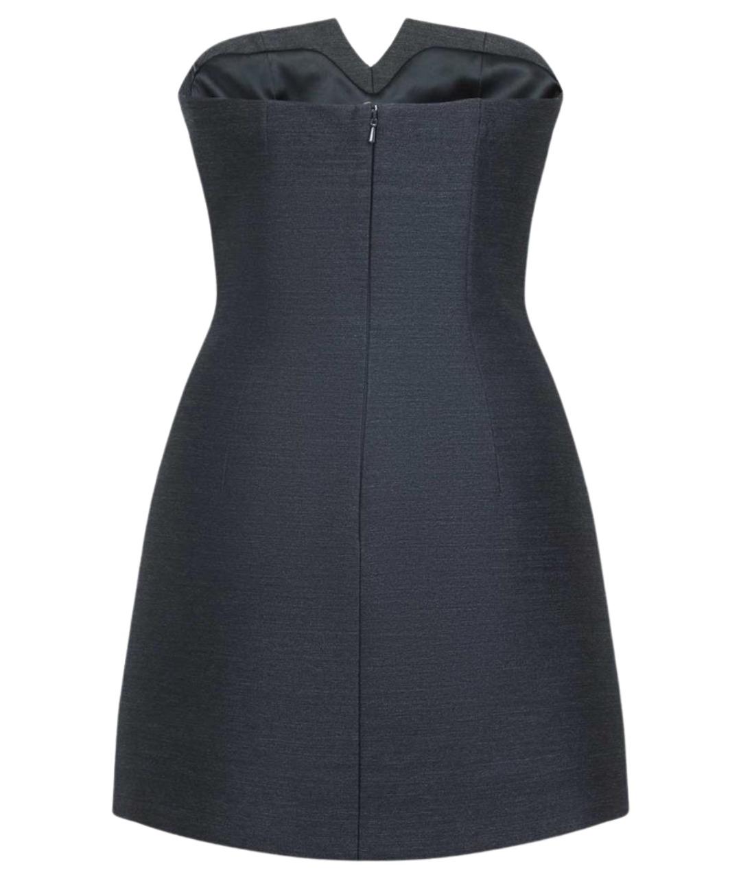 ALBERTA FERRETTI Черное шерстяное вечернее платье, фото 2