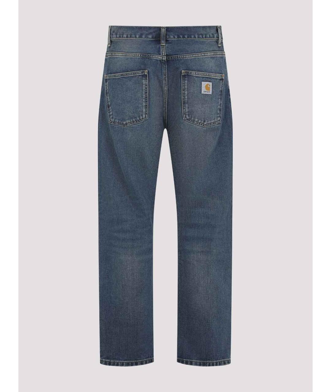CARHARTT Синие хлопковые прямые джинсы, фото 2
