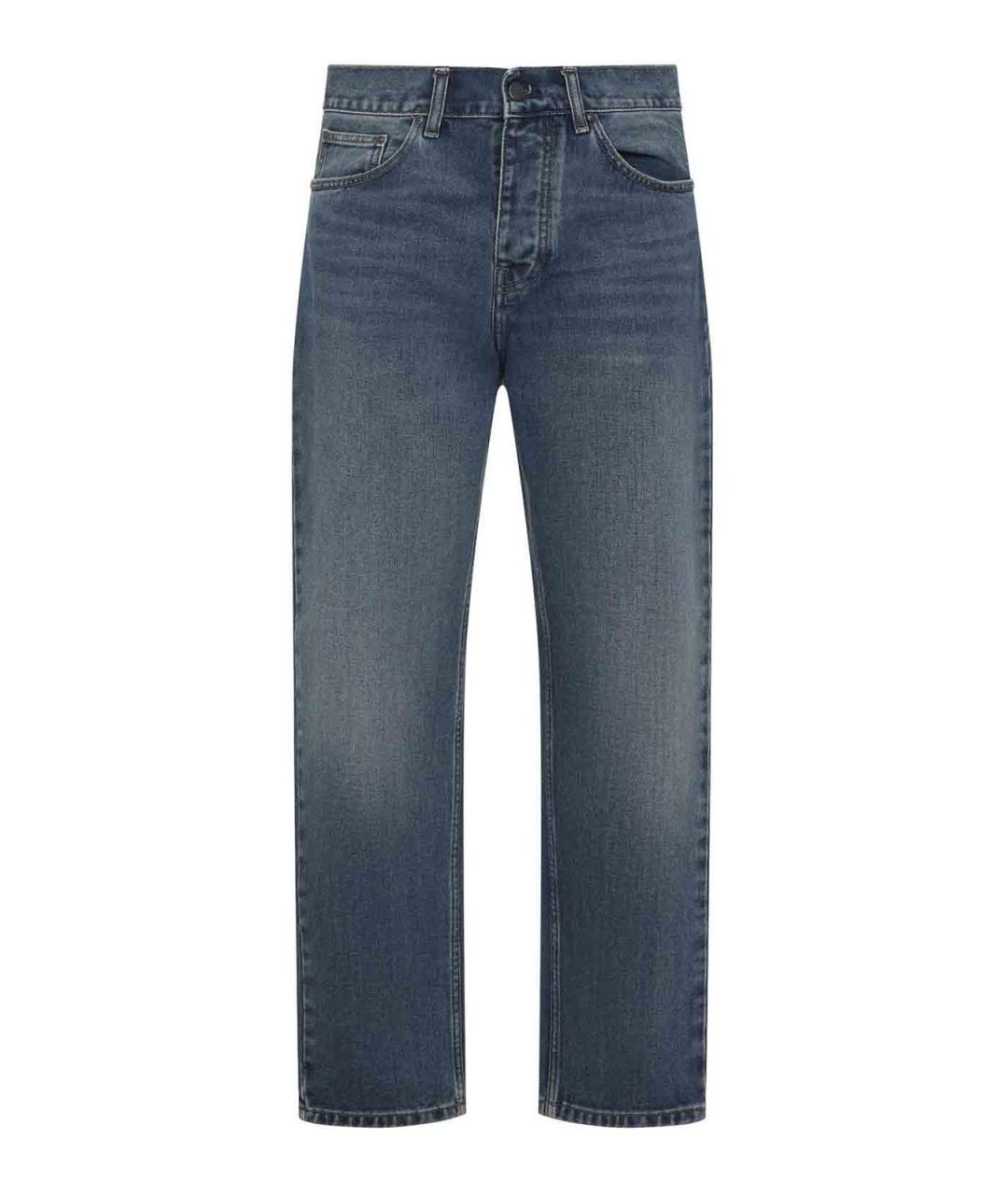 CARHARTT Синие хлопковые прямые джинсы, фото 1